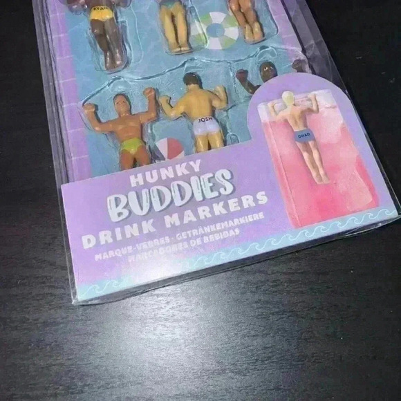 Hunky Buddies Drink Markers Party Companions 6pk Brand New Wingmen Beverage - Picture 3 of 5